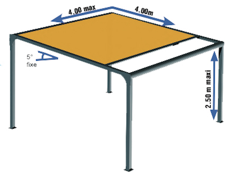 Pergola Toile Enroulable Autoportée STORE DESIGN SUNWORKER